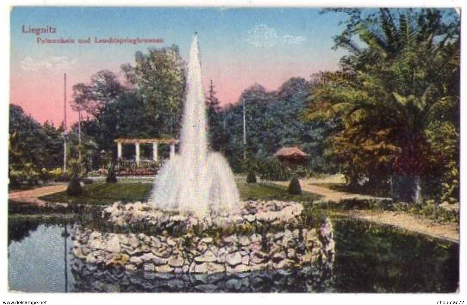 (Ehemalige Dt. Gebiete) 035, Schlesien Liegnitz Palmenhain Und Leuchtspringbrunnen - Schlesien