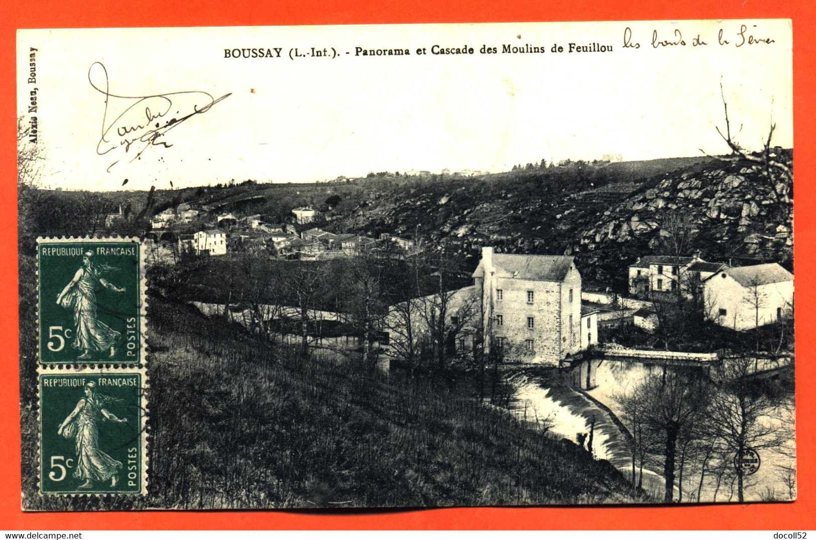 CPA 44 Boussay " Panorama Et Cascade Des Moulins De Feuillou " - Boussay