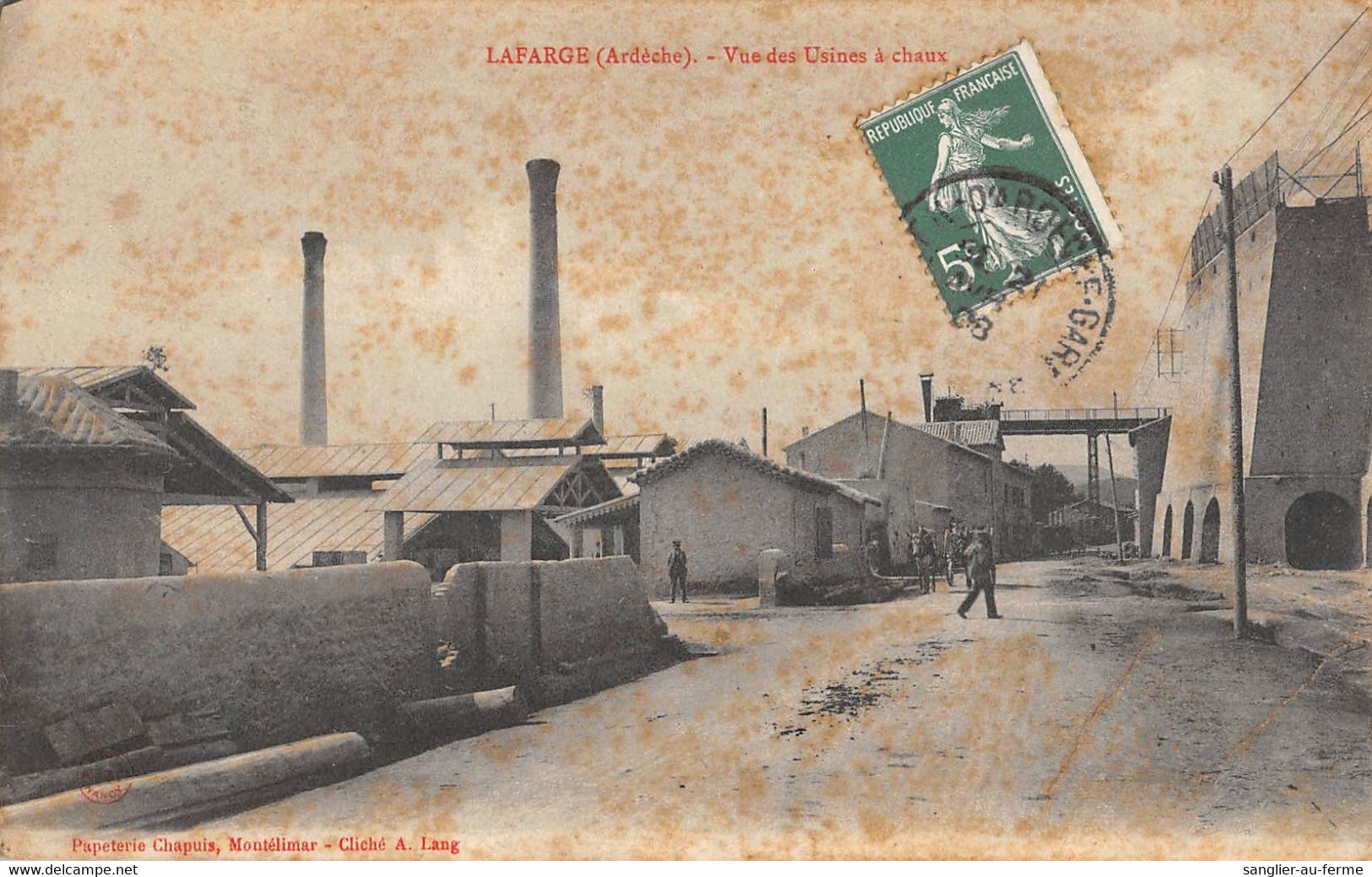 CPA 07 LAFARGE VUE DES USINES A CHAUX - Otros & Sin Clasificación