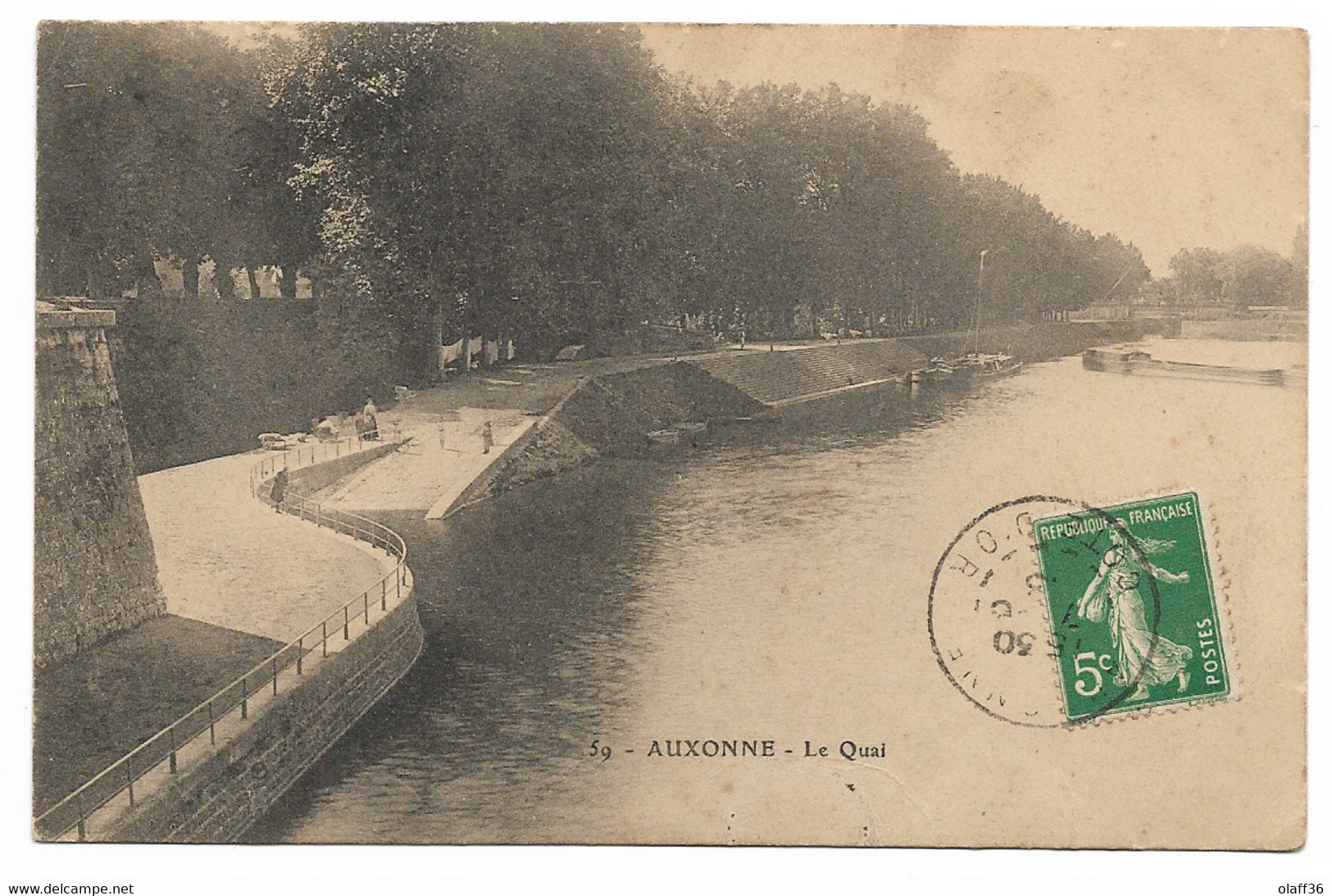 CPA  21 CÔTE D'OR  AUXONNE   Le Quai N°59 - Auxonne