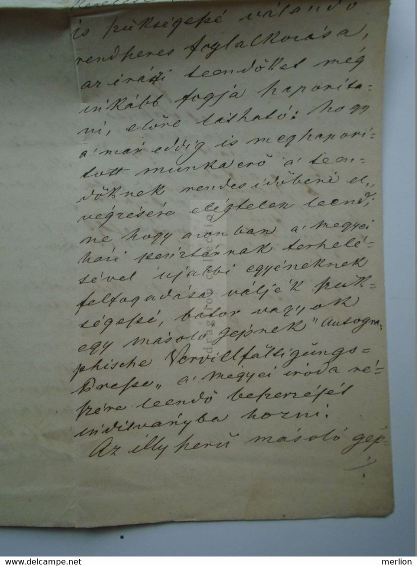 ZA384.3 Österreich Ungarn   Recepisse  1861 Ungarisch Altenburg -Magyaróvár -Hegedős János Főjegyző Major Pál Alispán - ...-1867 Préphilatélie