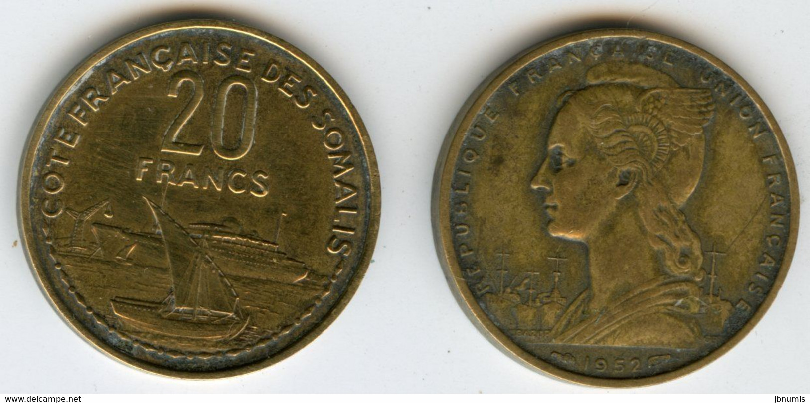 Djibouti Côte Française Des Somalis Somaliland 20 Francs 1952 KM 7 - Djibouti