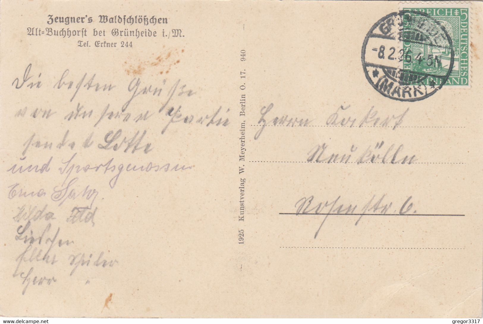 A115) ALT BUCHHORST I. M. - Möllensee Partie Bei Der Spiegelquelle ALT !! 08.02.1926 - Gruenheide