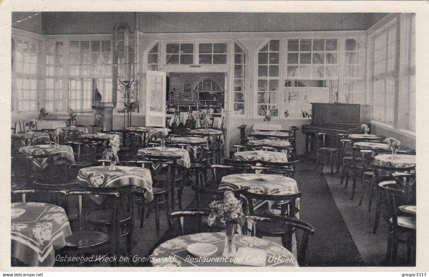 A124) Ostseebad WIECK Bei GREIFSWALD - Restaurant U. Cafe UTLIEK - Alt ! 23.7.1955 - Greifswald