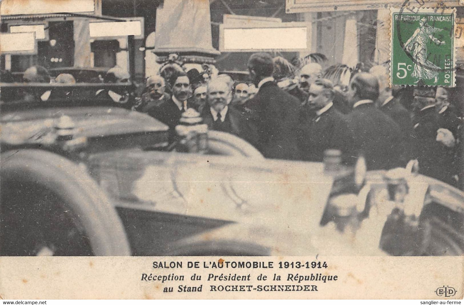 CPA AUTOMOBILE SALON DE L'AUTOMOBILE 1913 1914 STAND ROCHET SCHNEIDER - Other & Unclassified