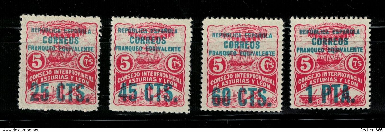 R09/ ESPAÑA (SPAIN) ASTURIAS Y LEON , EDIFIL 8/11 MLH - Unused Stamps