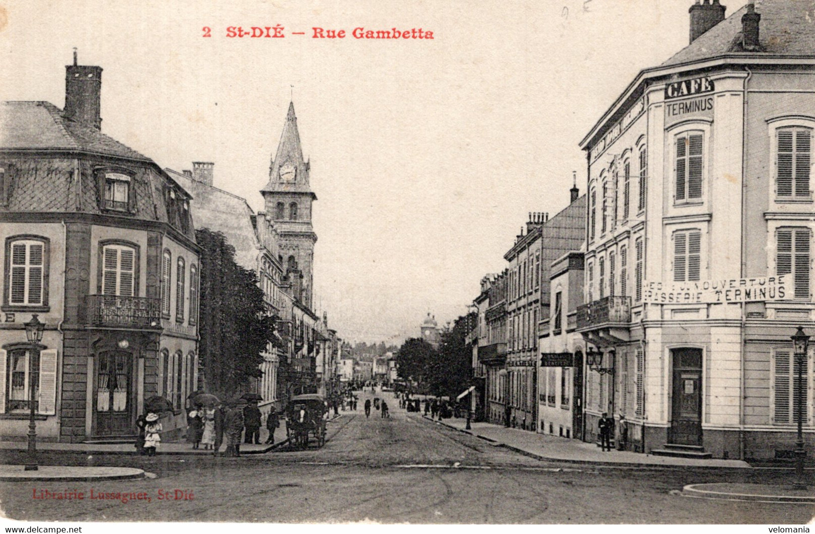 8398 Cpa 88 Saint Dié - Rue Gambetta - Saint Die