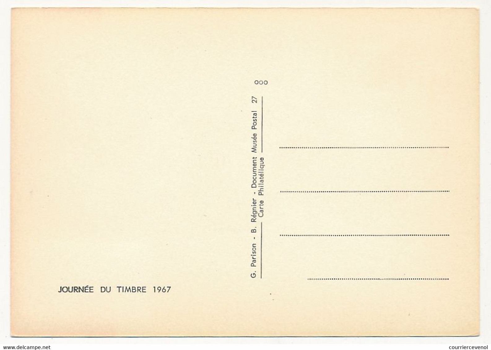 FRANCE => Carte Maximum "Journée Du Timbre" 1967 - Timbre 0,25 + 0,10 Facteur 2eme Empire - PARIS - 8/4/1967 - Stamp's Day