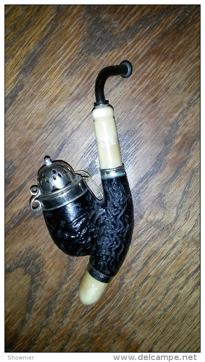 Bruyere Garantie 73003 Antique Ebony Pipe Numbered Bautiful Piece!!! Tabacceria Tabacco Tabac - Meerschaum Pipes