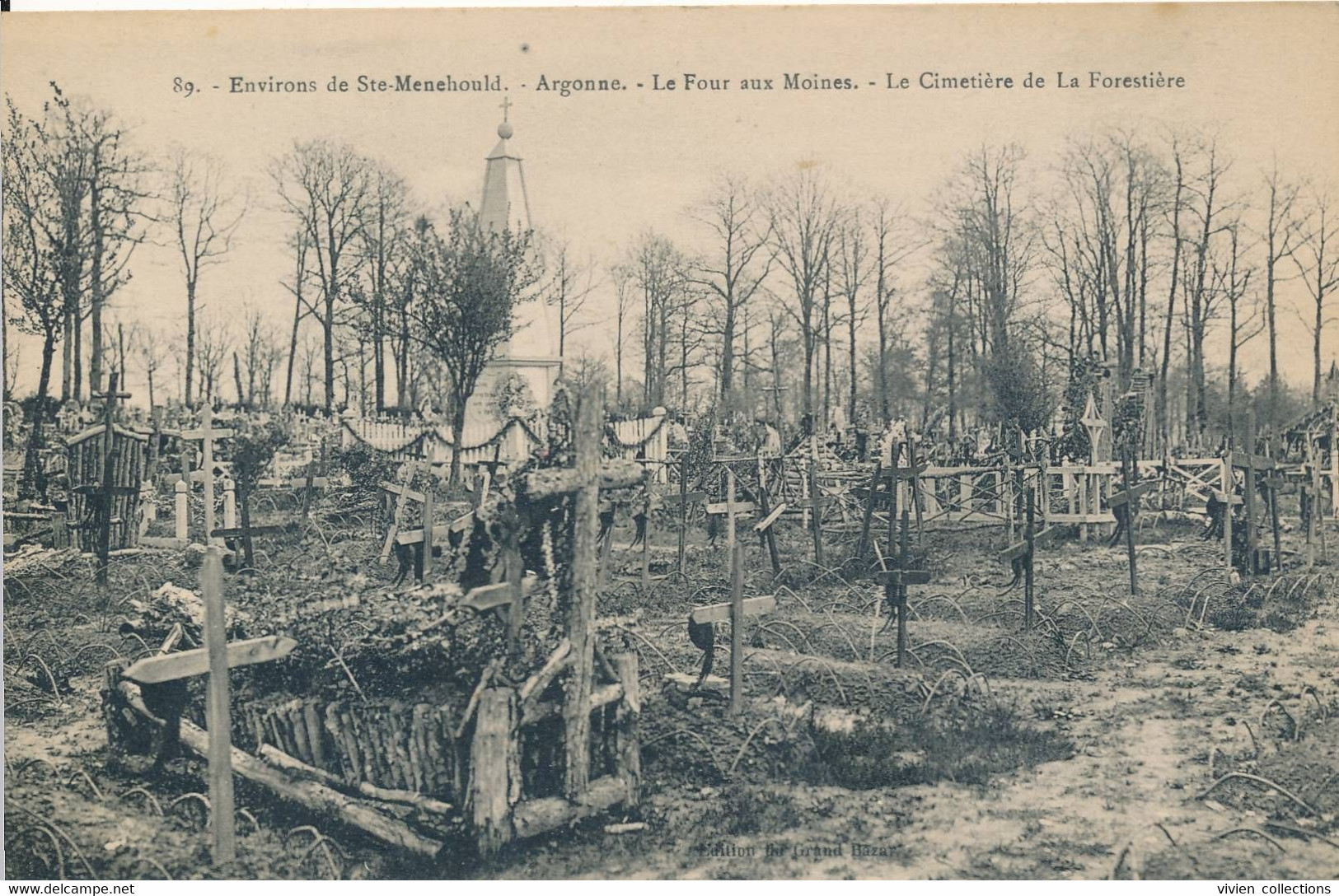 Environs De Sainte Menehould - Argonne (51 Marne) Four Aux Moines Le Cimetière Des La Forestière édit Grand Bazar N° 89 - Sainte-Menehould