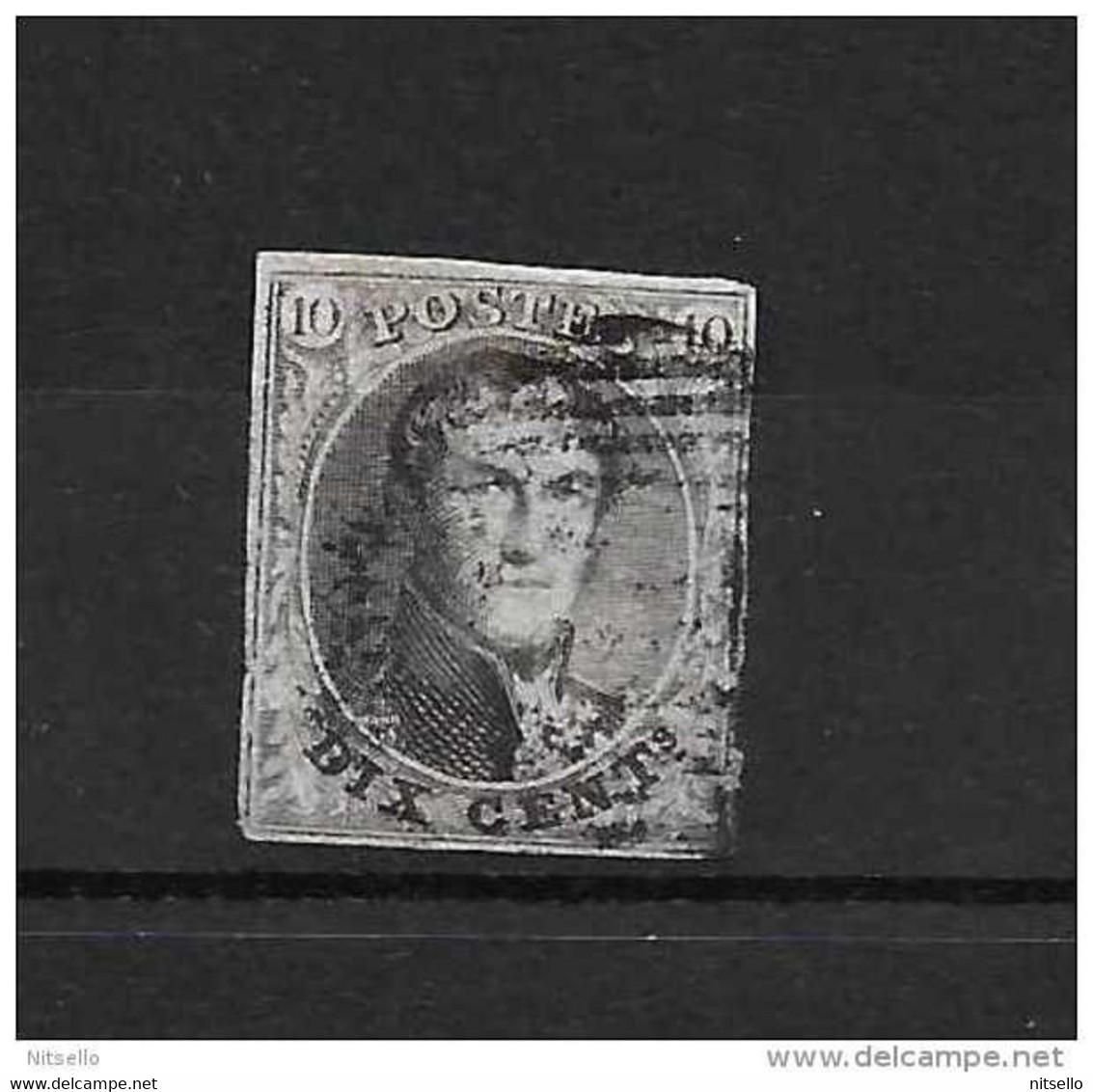 LOTE 1668  ///  (C082)   BELGICA  1851  YVERT Nº 6   - CATALOG/COTE:  10€    LIQUIDATION!!!!!! - 1851-1857 Medaglioni (6/8)