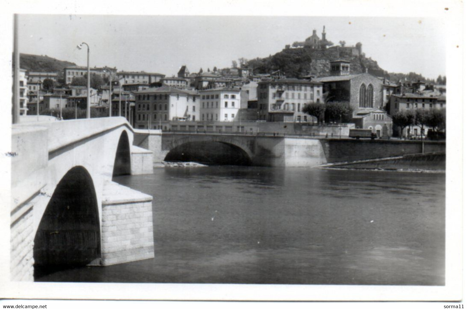 CPSM VIENNE SUR LE RHONE 38 Le Confluent Du Rhone, La Vielle Et La Colline De Pipet. - Vienne