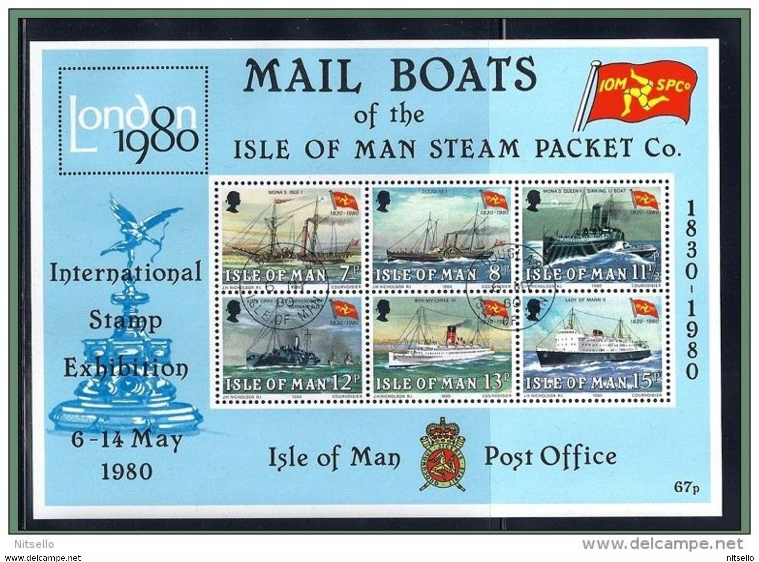 HB EUROPA  ///   (C065)  ISLA DE MAN 1980- Mi 166-171 BLOCK 3 - Isle Of Man