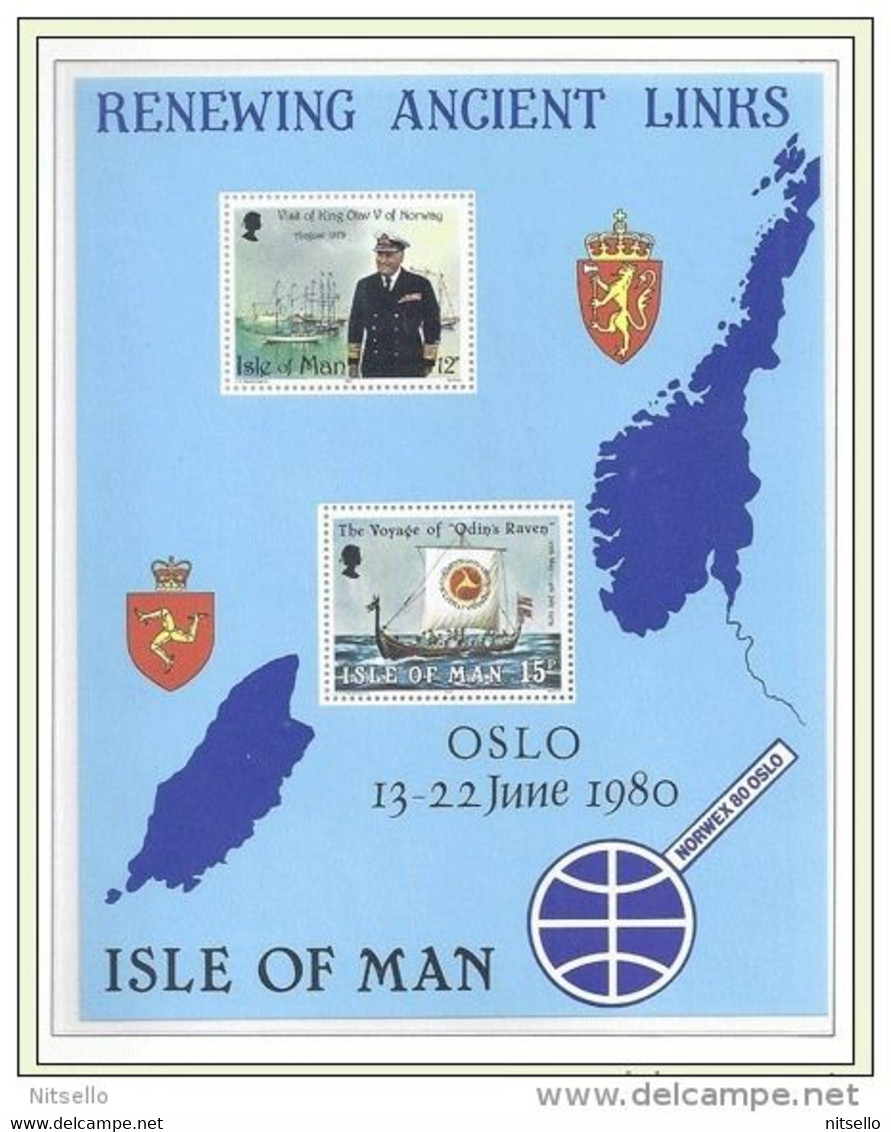 HB EUROPA  ///   (C039)  ISLA DE MAN 1980   Mi 172-156, BLOCK 4 ** MNH - Man (Eiland)