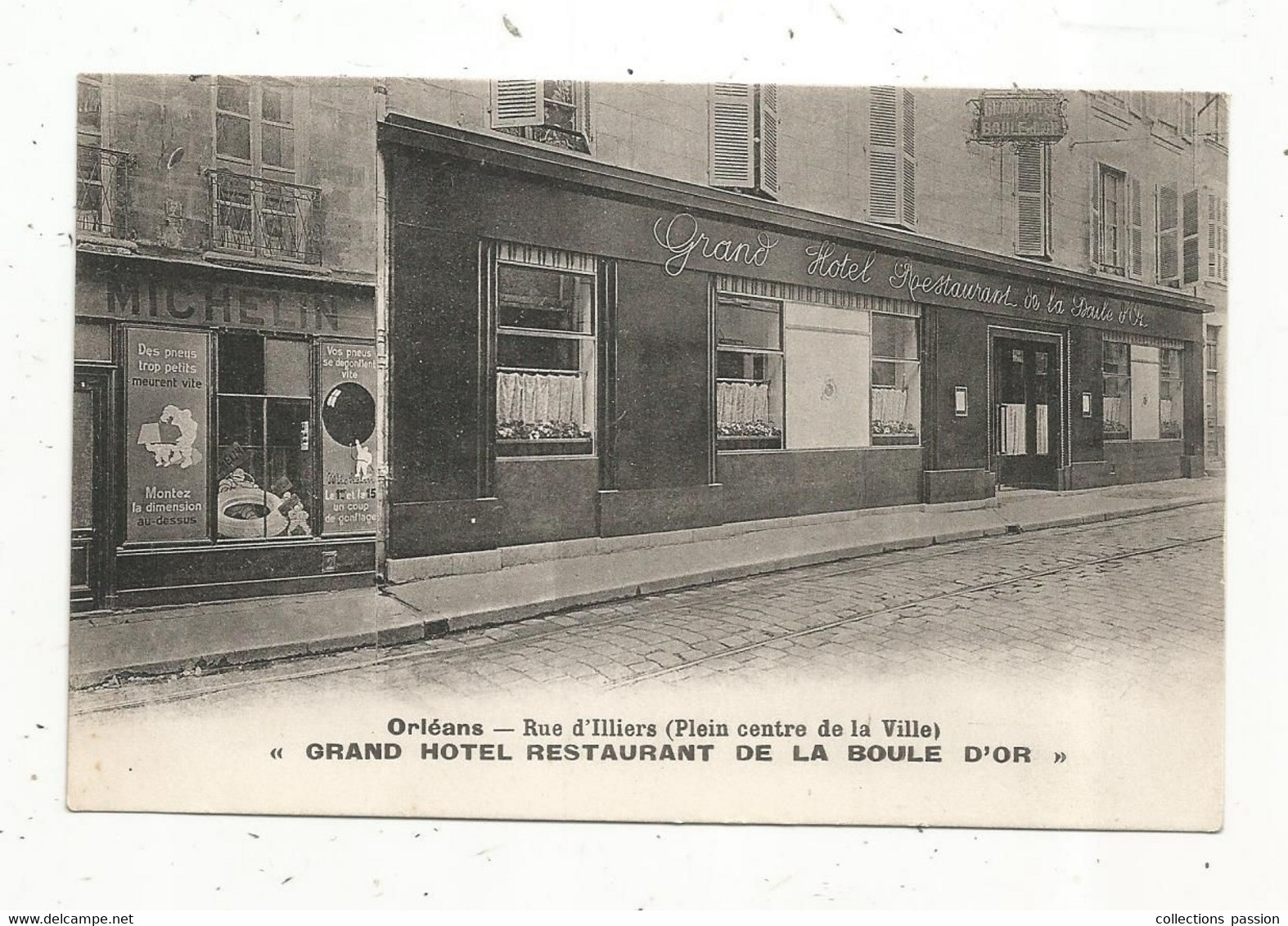 Cp , Commerce, Grand Hôtel-Restaurant De La BOULE D'OR, 45 , Orléans, Rue Illiers , Vierge - Hotels & Restaurants