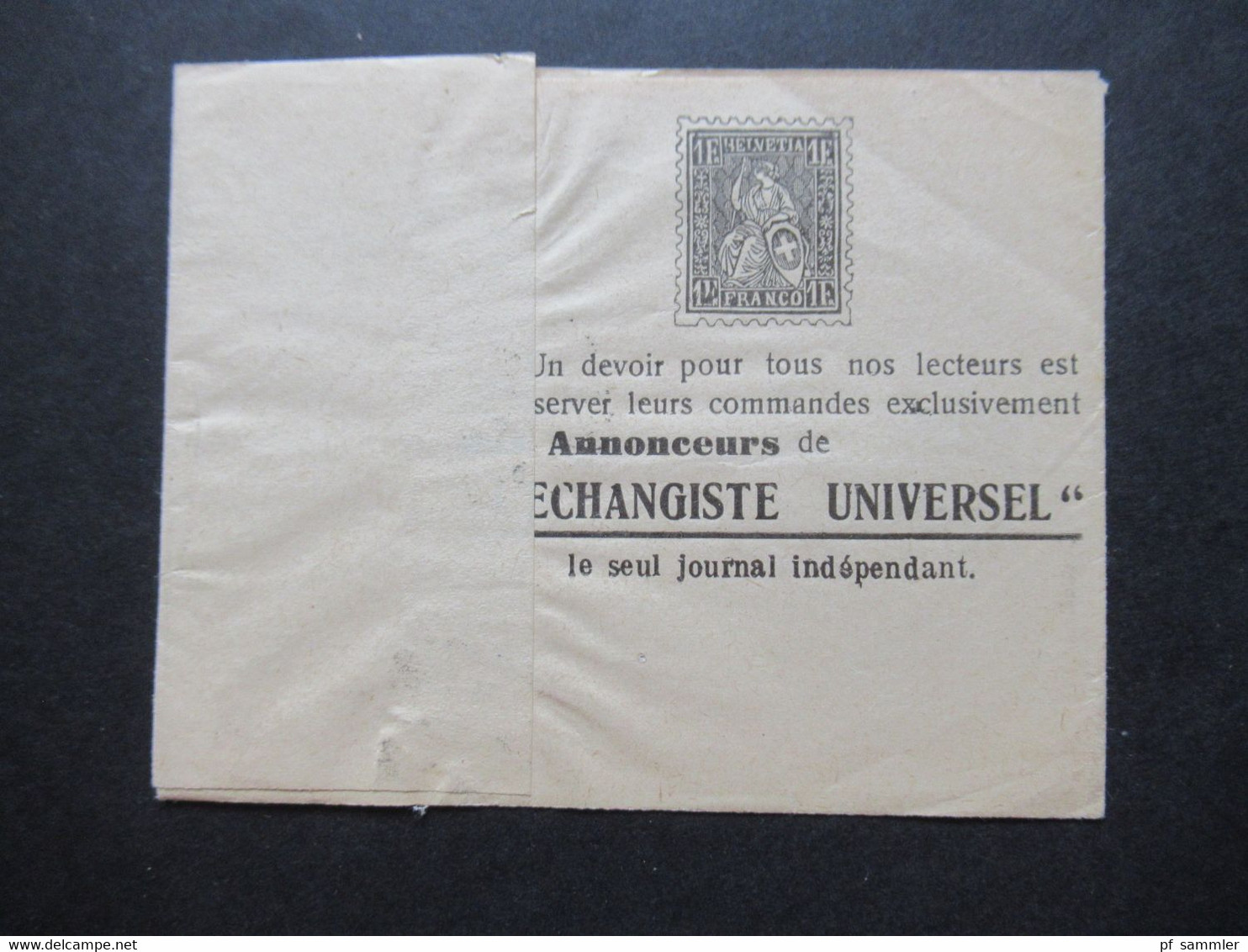 Frankreich Illustriertes Streifband L'Echangiste Universel Journal Philatelique Bischwiller Elsass Nach Dornbin Österrei - Brieven En Documenten