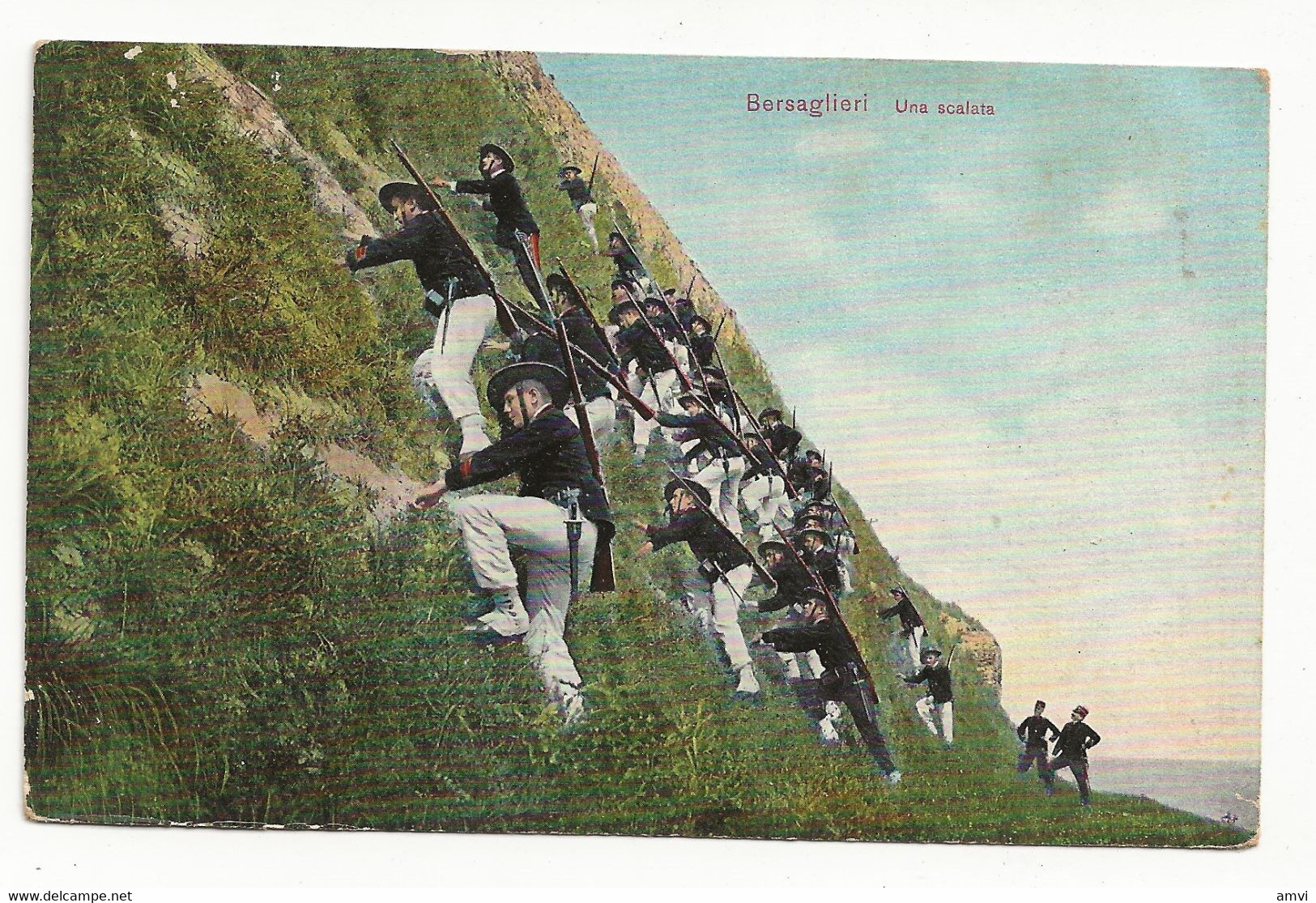( 4345) Italie  Guerre 1914 1918 Bersaglieri , Una Scalata - Maniobras