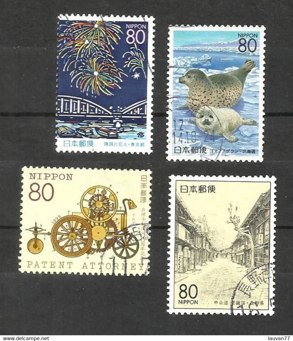 Japon N°2582, 2584, 2591, 2594 Cote 4.10 Euros - Usados