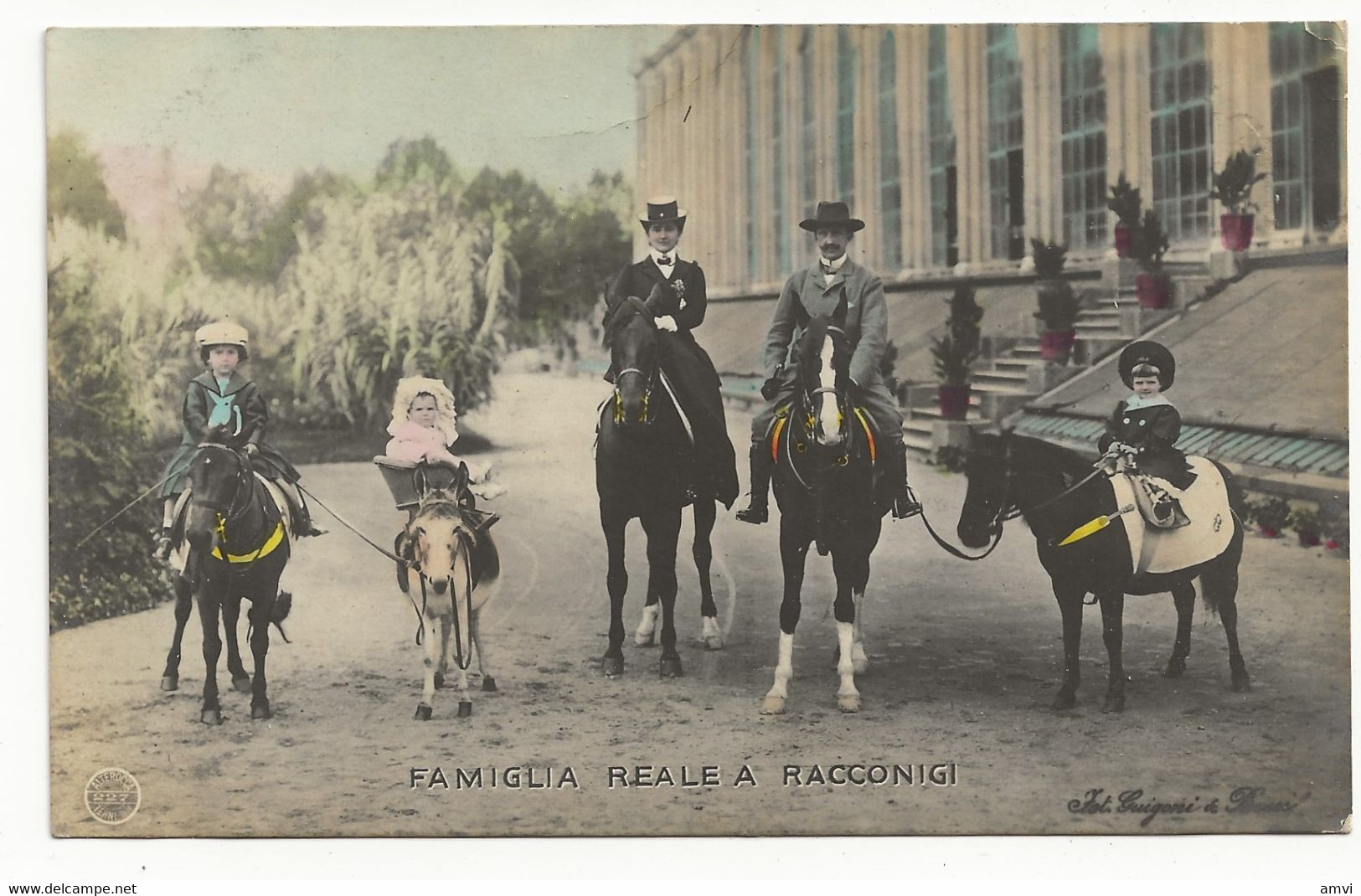 ( 4352)   Italie Famiglia Reale à Racconigi - Chevaux Poneys - Familles Royales