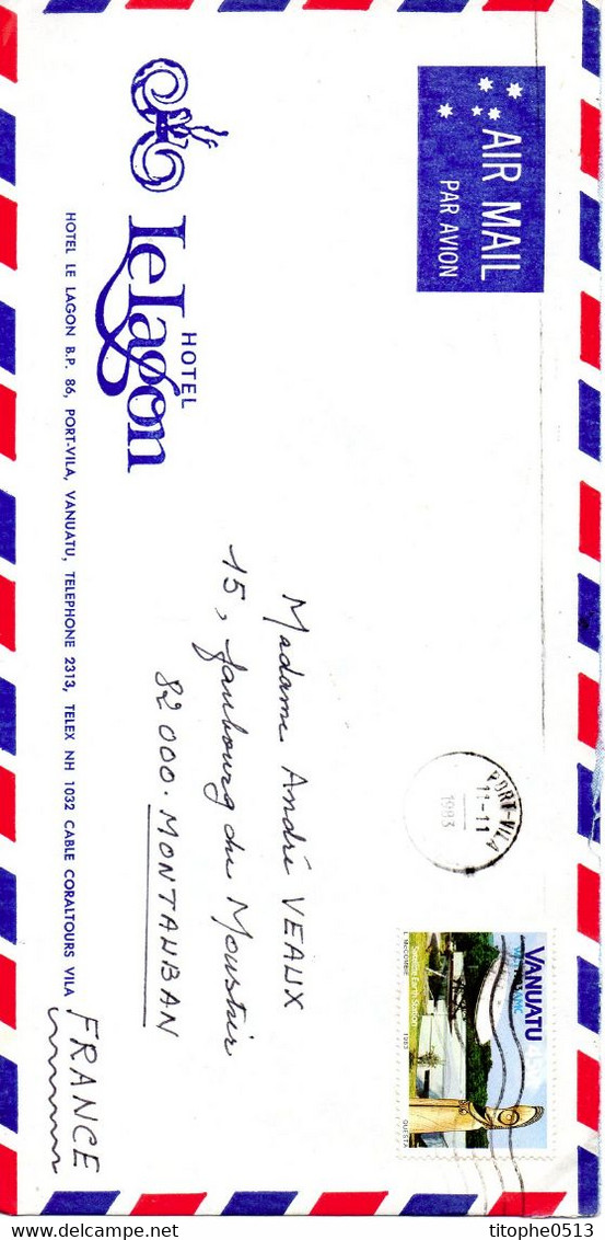 VANUATU. N°685 De 1983 Sur Enveloppe Ayant Circulé. Station Terrienne Pour Satellites. - Océanie