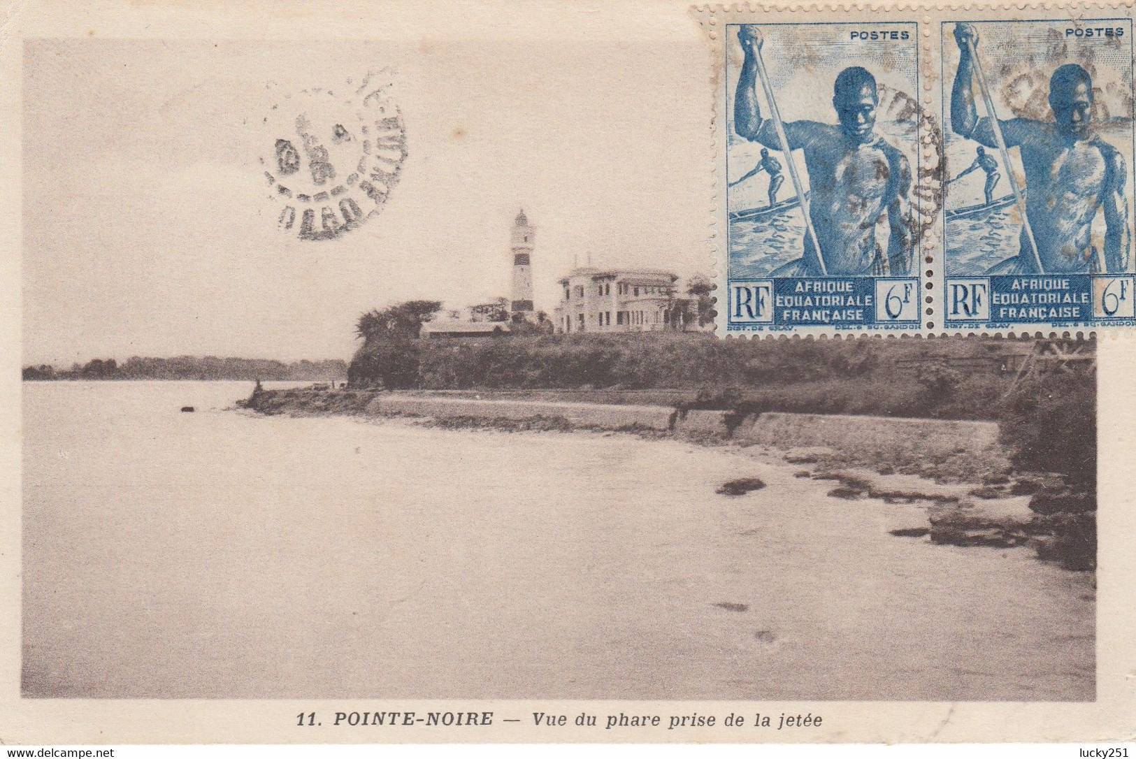 A.E.F. - Pointe-Noire - Vue Du Phare Prise De La Jetée - Circulée - Lighthouses