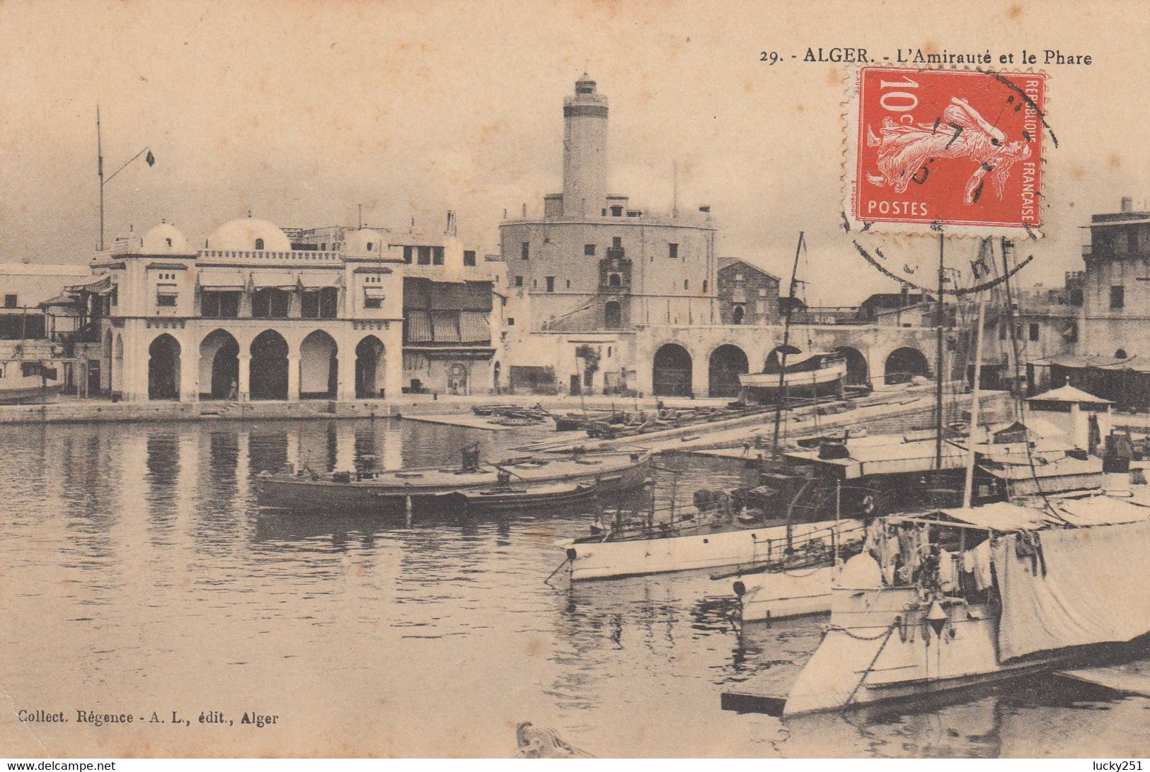 Algérie - Circulée - Alger, L'Amirauté Et Le Phare - Lighthouses