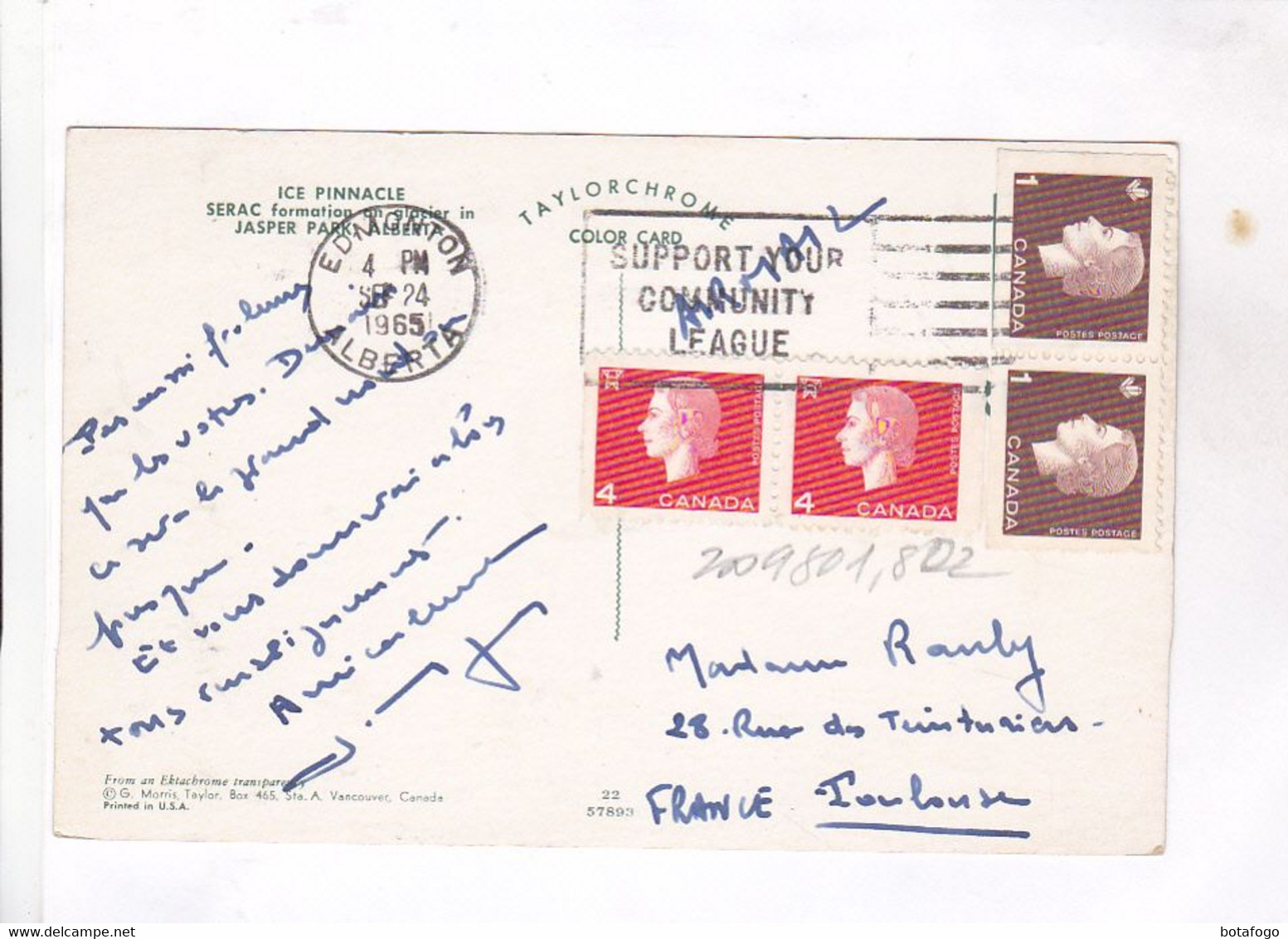 CPA JASPER PARK ALBERTA En 1965!(voir Timbres) - Jasper