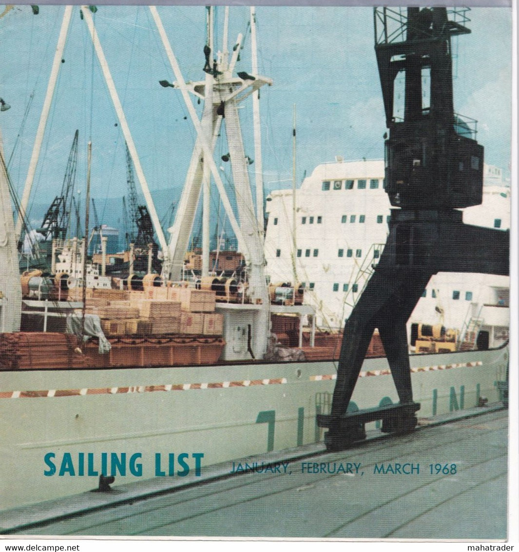 Jugolinija Shipping Company 1968 - Vintage Unfolding (into A Single Sheet) Brochure In English - 20 Pages 21x22.5 Cm - Tourism Brochures