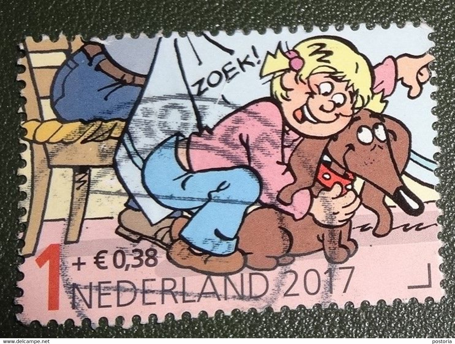 Nederland - NVPH - 3586d - 2017 - Gebruikt - Cancelled - Kinderzegels - Jan Kruis - Jan Jans Kinderen - Meisje En Hond - Oblitérés