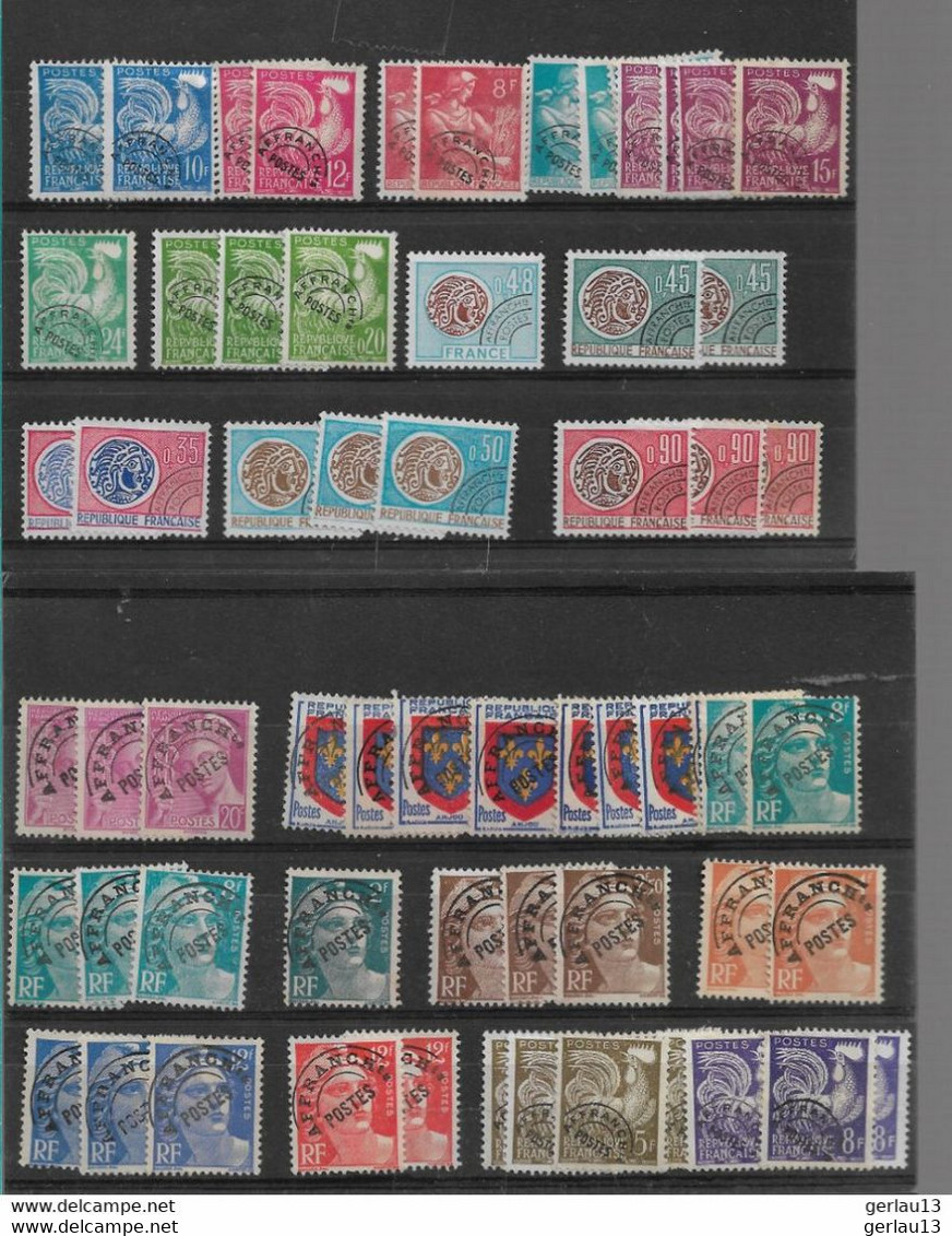 FRANCE  LOT PREOBLITERES    SANS GOMME - Collections