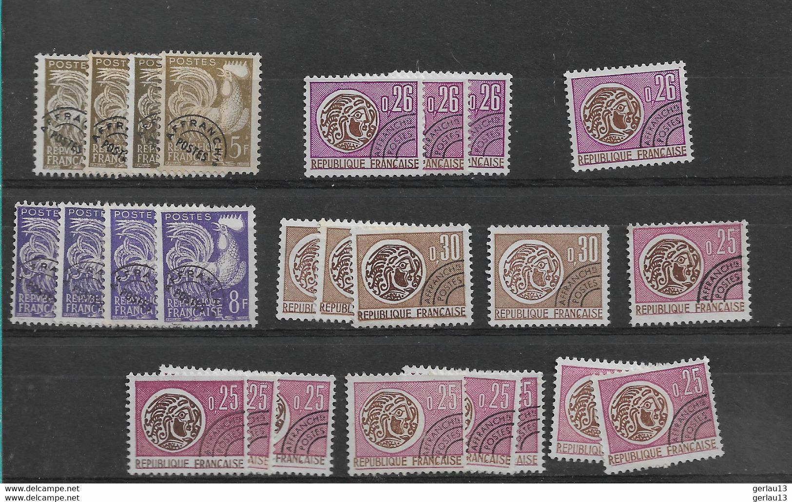 FRANCE  LOT PREOBLITERES    SANS GOMME - Collections