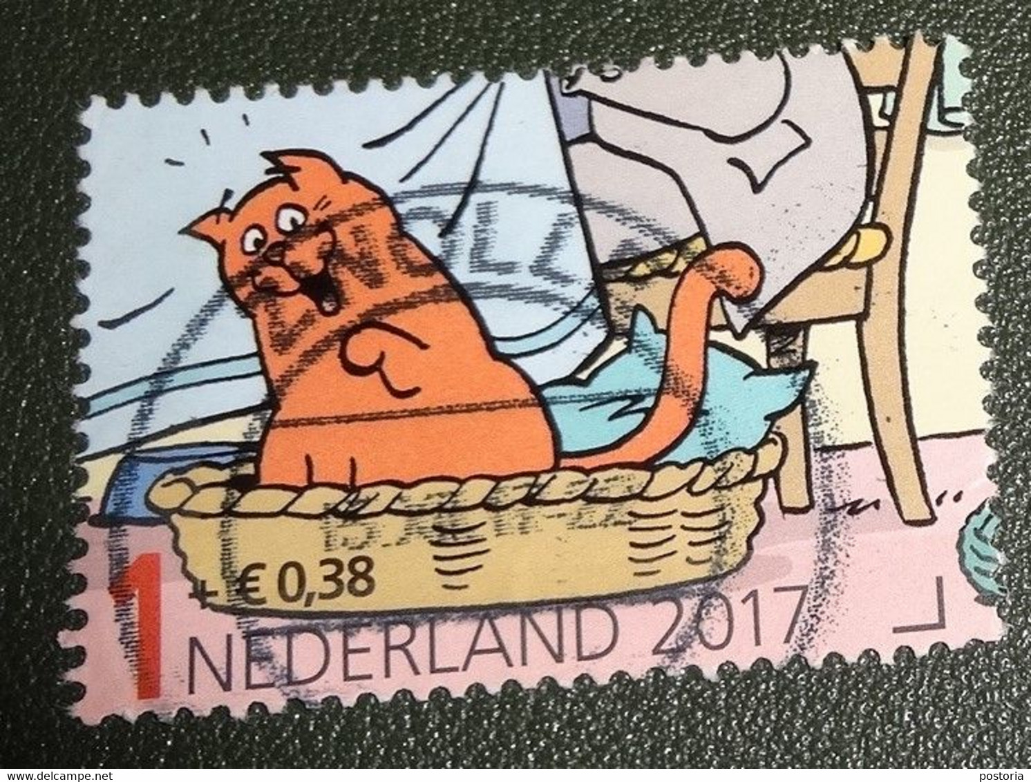 Nederland - NVPH - 3586f - 2017 - Gebruikt - Cancelled - Kinderzegels - Kruis - Jan Jans Kinderen - Kat In Mand - Poes - Used Stamps