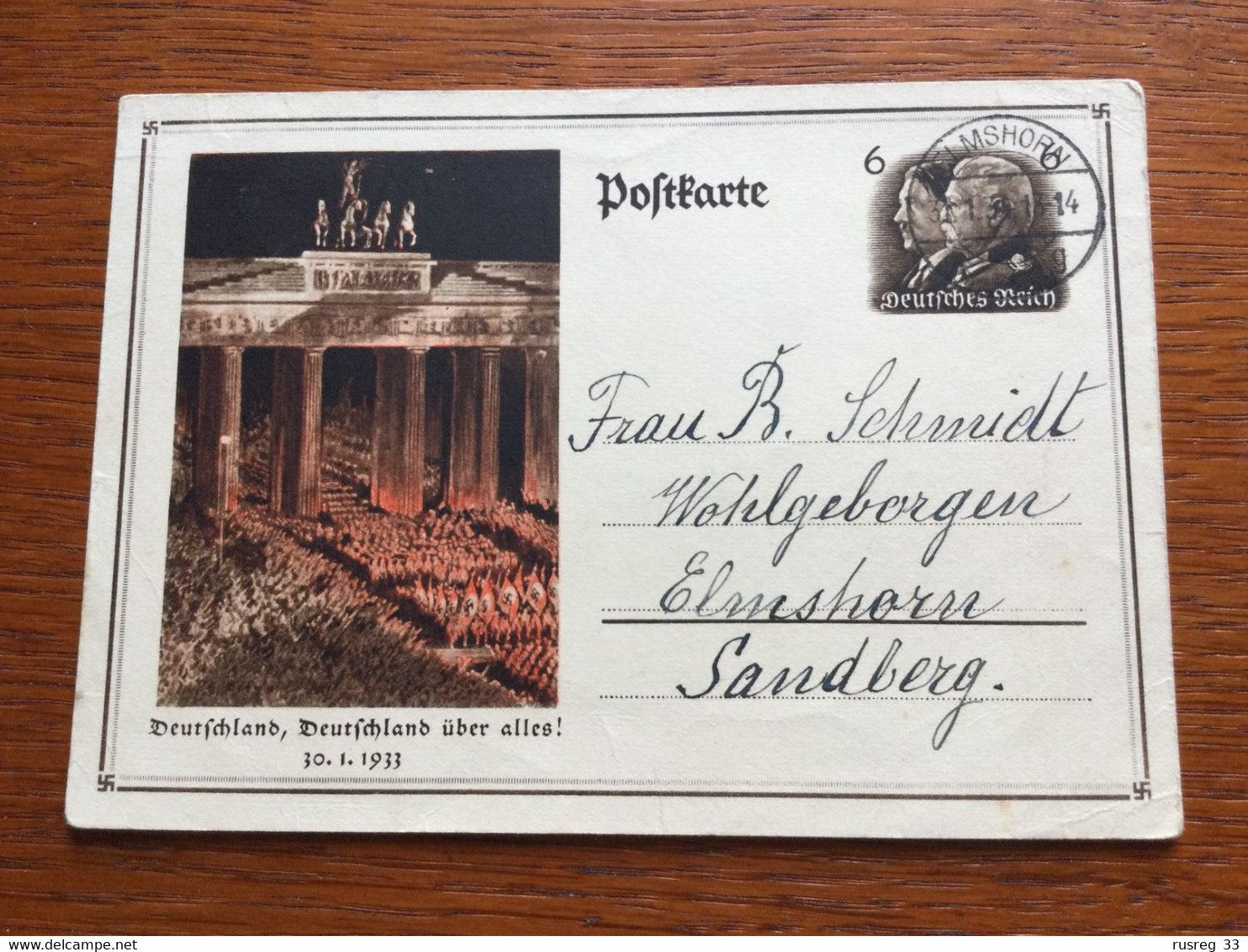 K23 Deutsches Reich Ganzsache Stationery Entier Postal P 250 Von Elmshorn - Autres & Non Classés