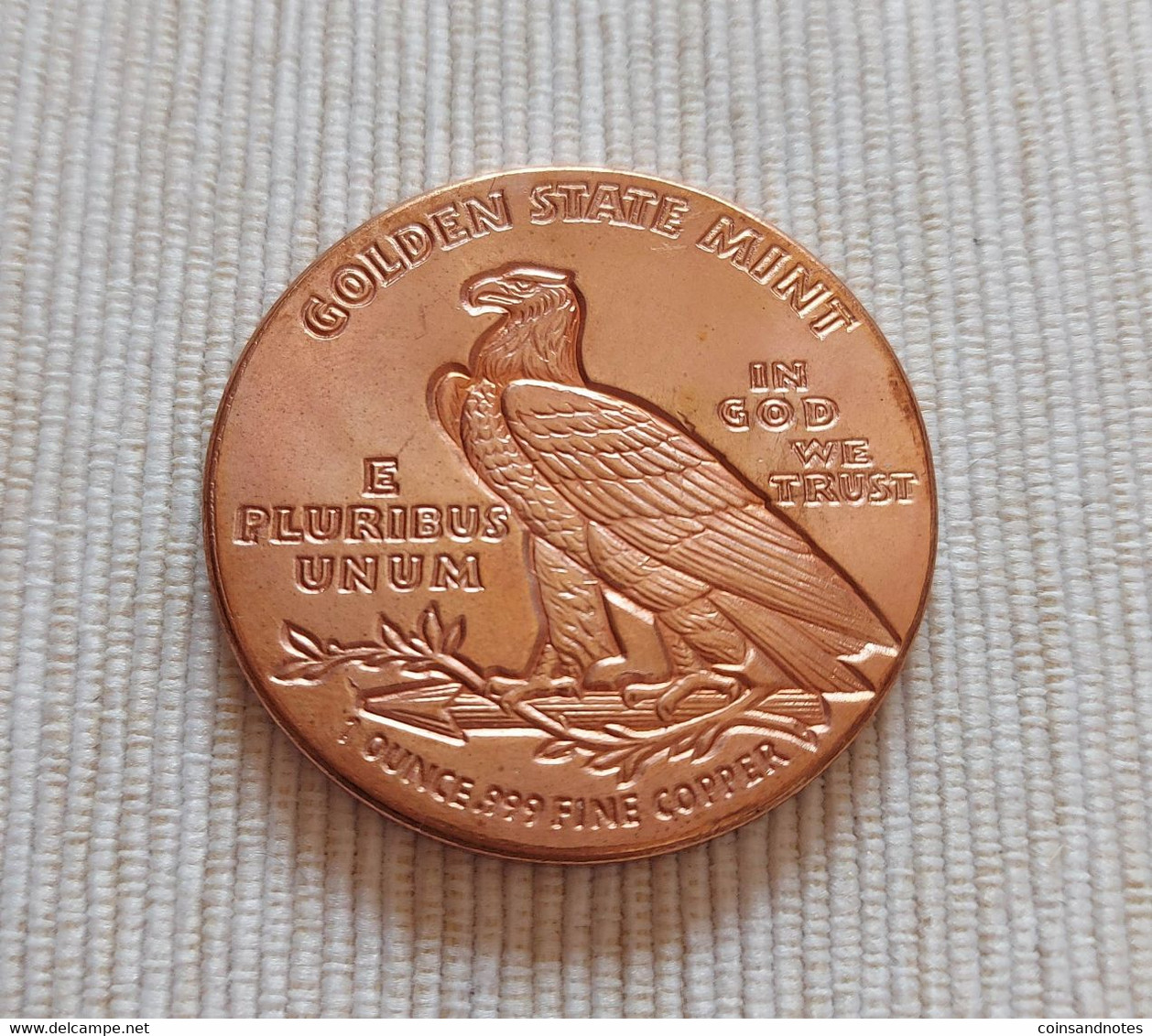 USA - '1929 Liberty/Indian' - 1 Ounce Copper Comm. Coin - UNC - Collezioni