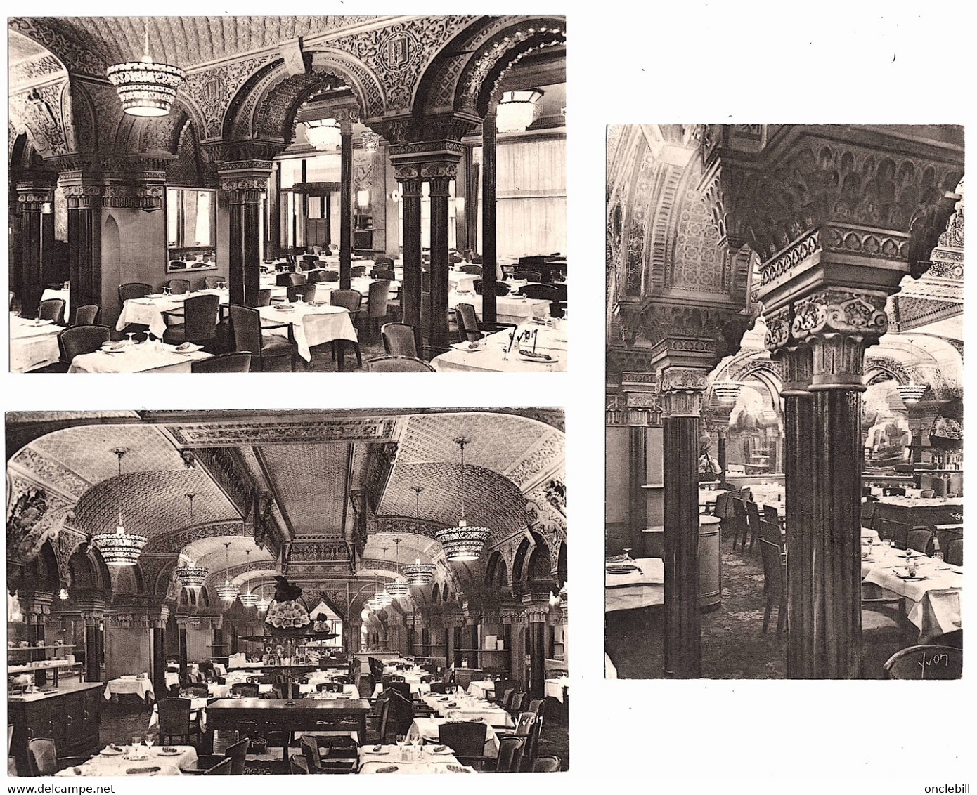 Paris 3 Cartes Intérieur Restaurant Luce Rue Richelieu 1930 état Superbe - Ohne Zuordnung