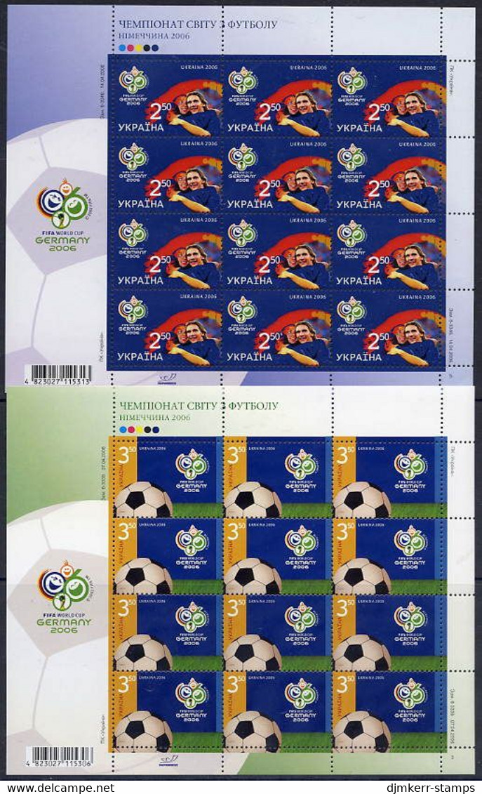 UKRAINE 2006 Football World Cup Sheetlets MNH / **.  Michel 789-90 Kb - Ukraine