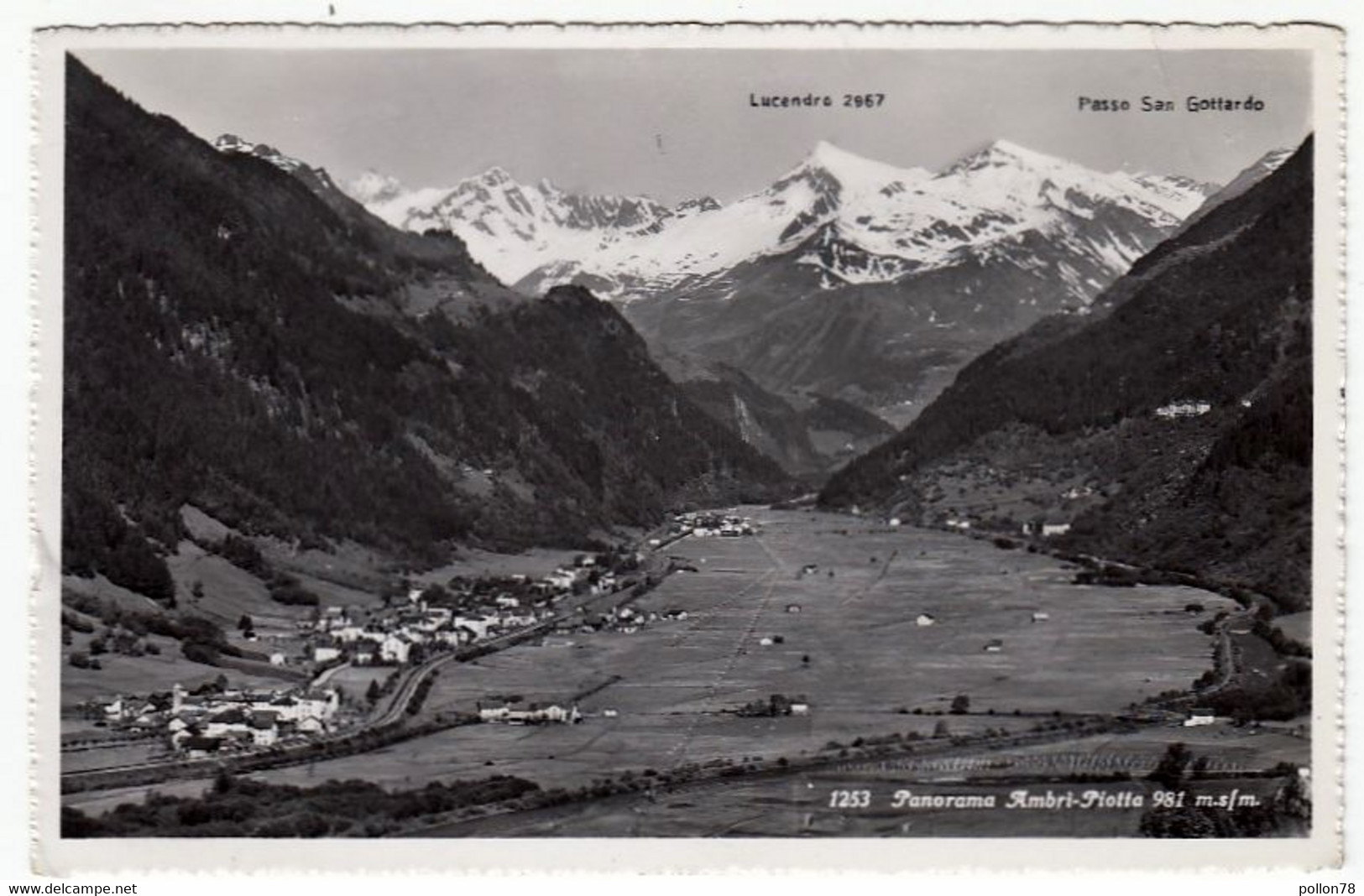 PANORAMA AMBRI'-PIOTTA - QUINTO - TESSIN - TICINO - 1951 - Formato Piccolo - Quinto