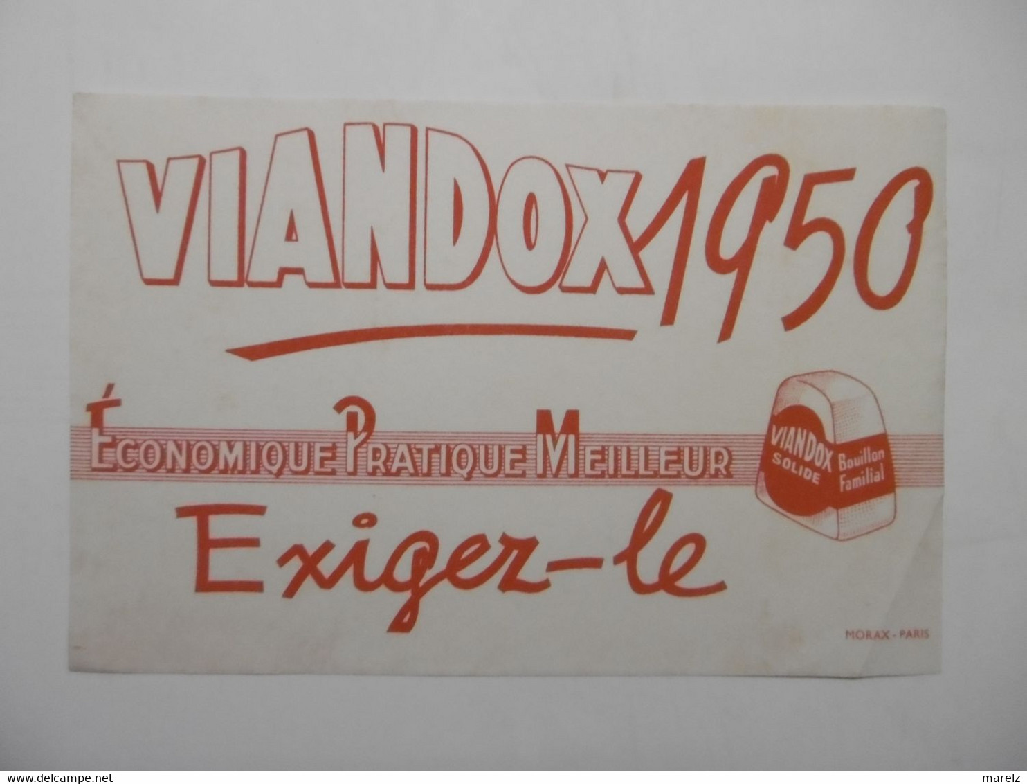 Buvard Thème Potages Et Sauces VIANDOX 1950 Bouillon Familial - Potages & Sauces