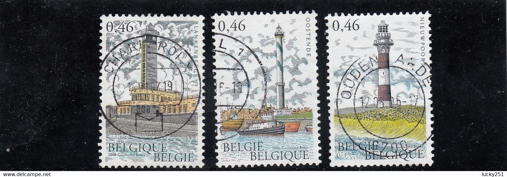 Belgique - Oblitéré - Phares - Lighthouses