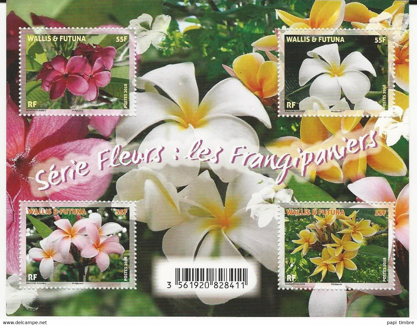 W Et F - 2018 - Fleurs. Frangipaniers - F892 ** - Blocs-feuillets