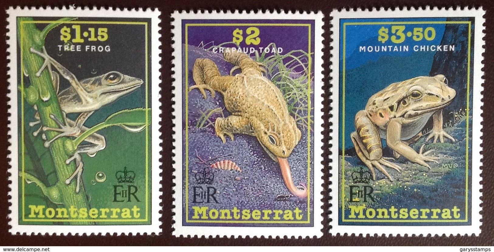 Montserrat 1991 Frogs & Toad Reptiles Amphibians MNH - Frösche