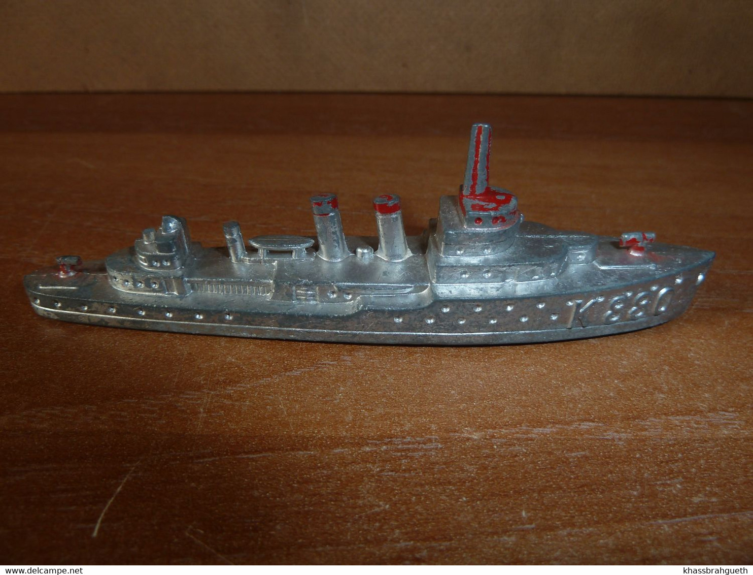 TOOTSIE TOYS - BOITE + SUBMARINE (2) DESTROYER (1) TROOP TRANSPORTER (1) (MADE IN UNITED STATES)