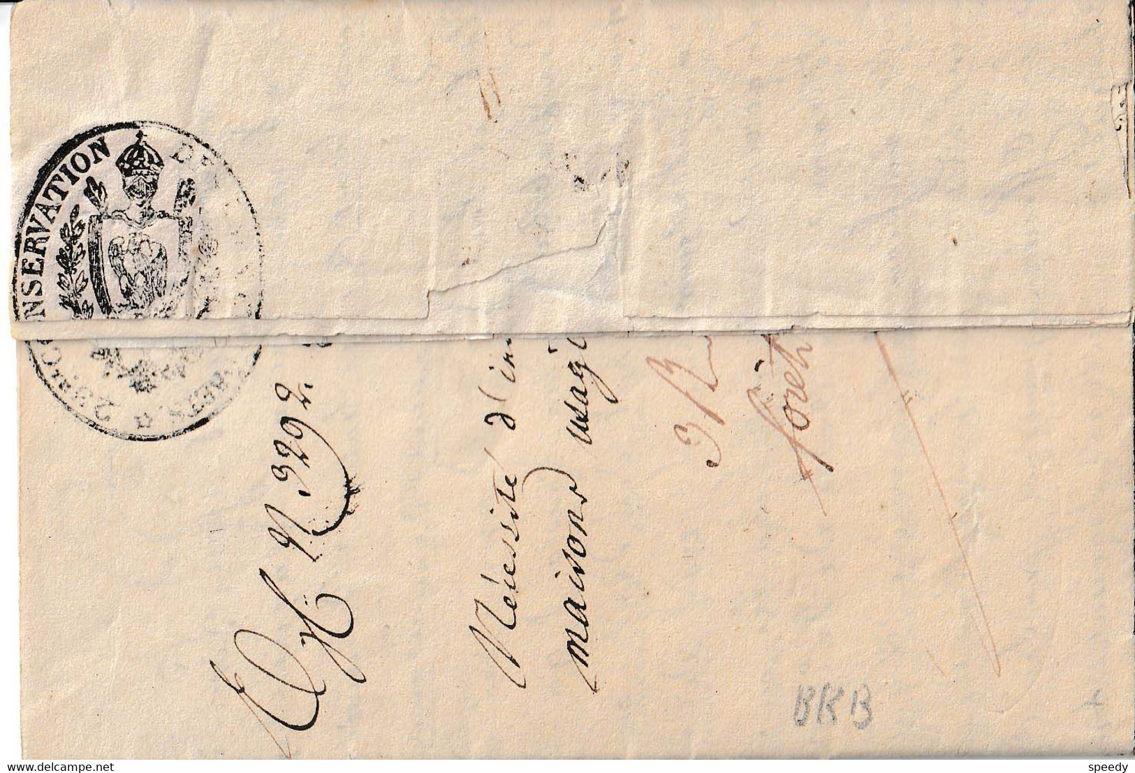 1806 VOORLOPER BELGIË Van LIEGE 3 JUIN 1806 N. AACHEN Met Hoofding En Stempel "23 ° CONSERVATOIRE " + "98 / LIEGE Met - 1794-1814 (Période Française)