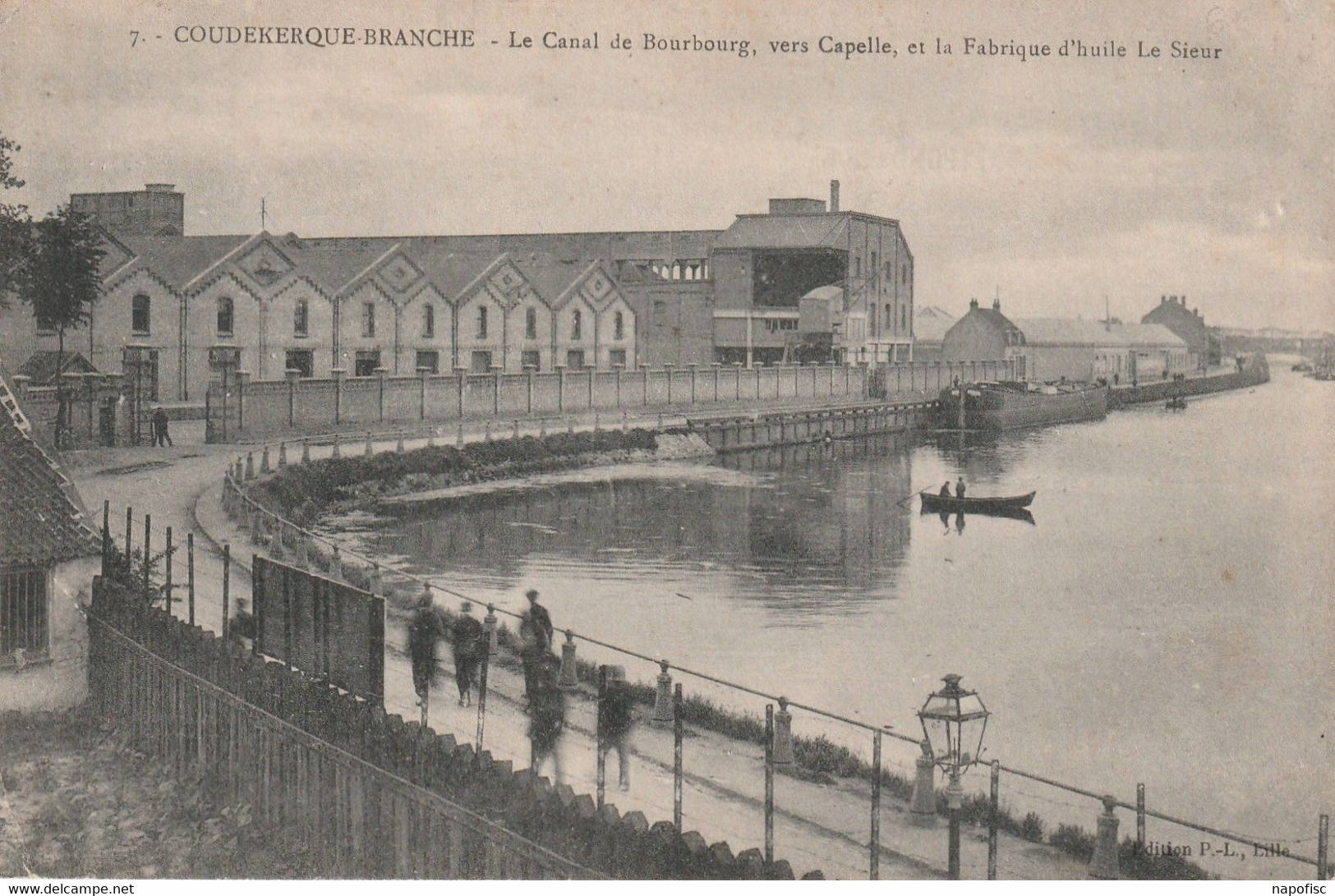 59-Coudekerque-Branche Le Canal De Bourbourg, Vers Capelle Et La Fabrique D'Huile Lesieur - Coudekerque Branche