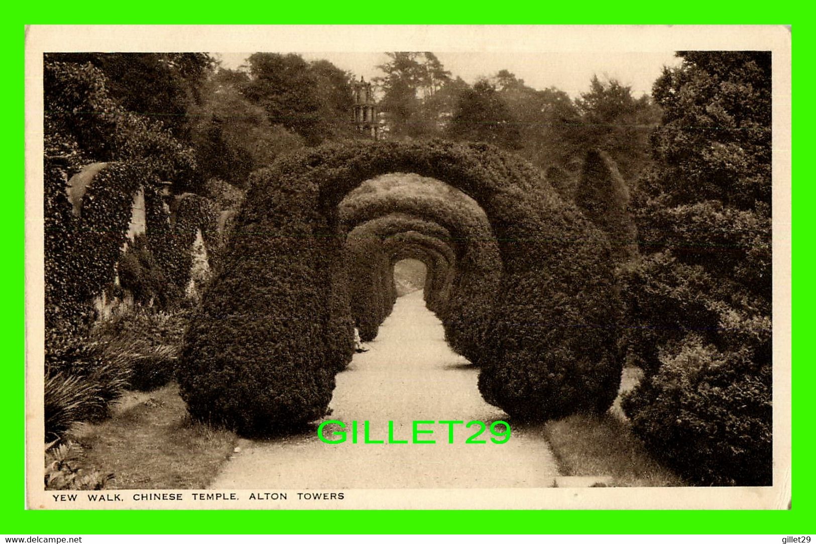 STOKE-ON-TRENT, UK - YEW WALK, CHINESE TEMPLE, ALTON TOWERS - TRAVEL IN 1927 - PUB BY ALTON TOWER CAFE - - Stoke-on-Trent