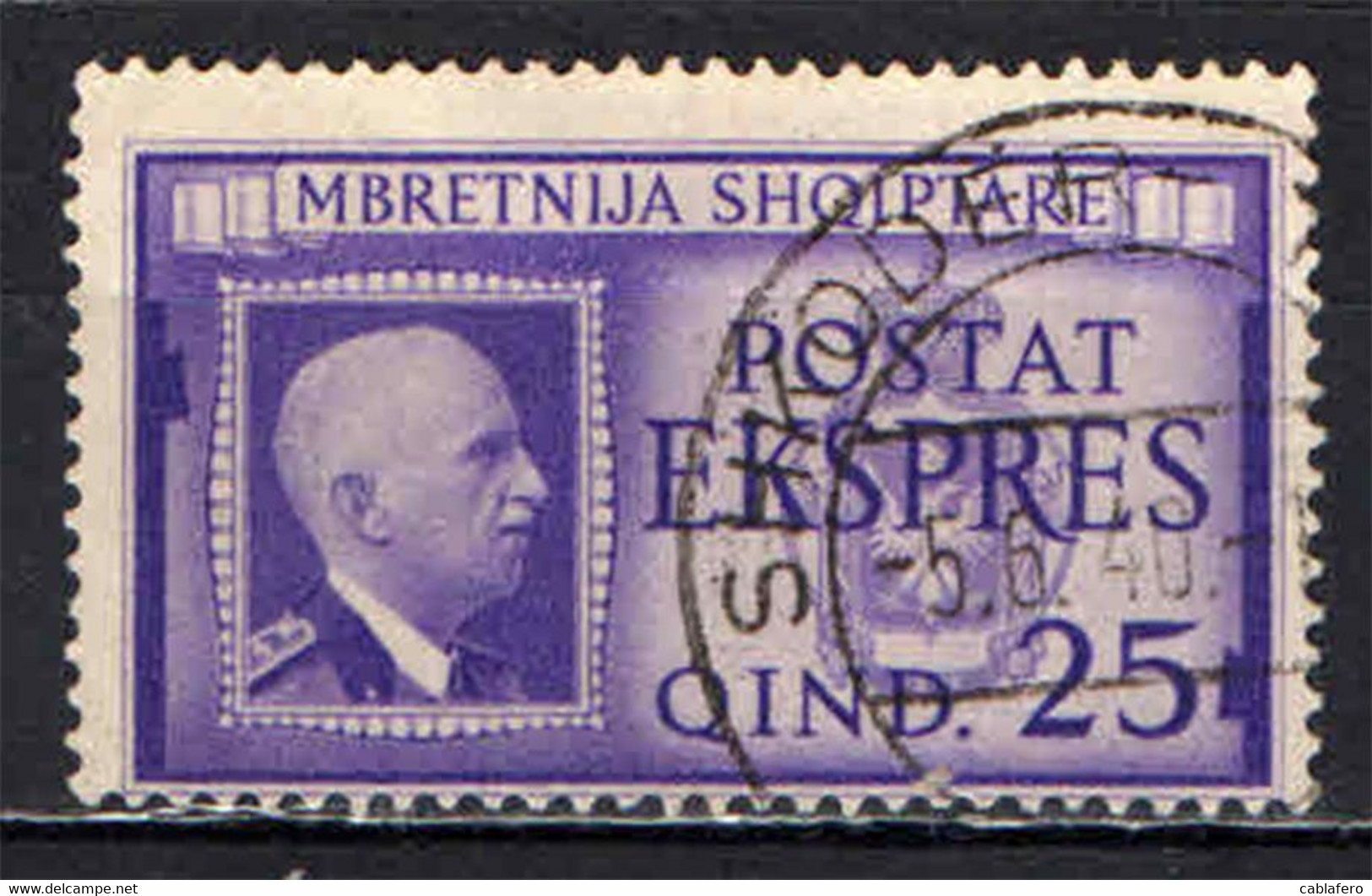 ALBANIA - 1940 - EFFIGIE DEL RE D'ITALIA VITTORIO EMANUELE III - ESPRESSO - USATO - Albanien