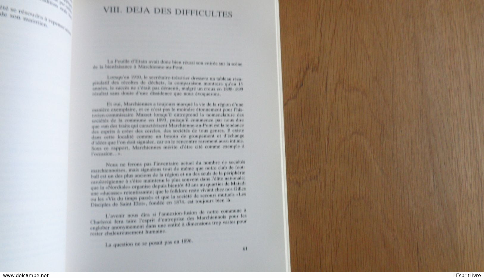 LA ROYALE FEUILLE D'ETAIN DE MARCHIENNE AU PONT Régionalisme La Docherie Charleroi Hainaut Orphelinat Ecole Enfants