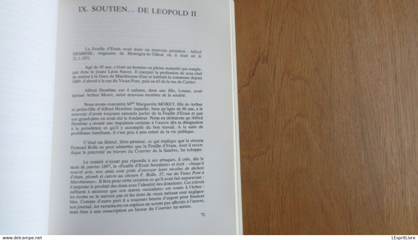 LA ROYALE FEUILLE D'ETAIN DE MARCHIENNE AU PONT Régionalisme La Docherie Charleroi Hainaut Orphelinat Ecole Enfants