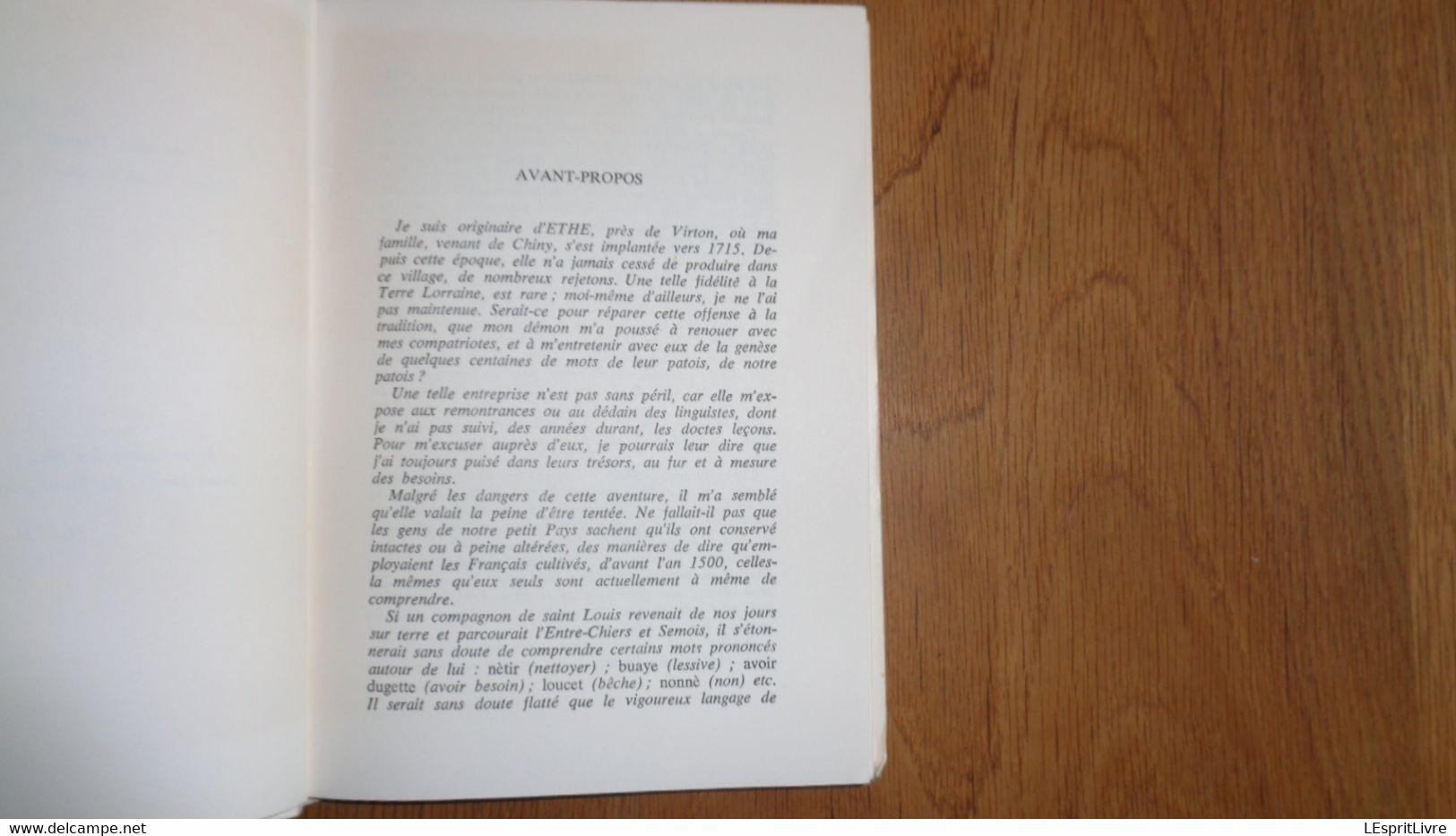 PARLER ET COUTUMES DE LA LORRAINE BELGE Albert Hustin 1963 Régionalisme Gaume Ethe Dialecte Patois Wallon Wallonie - België