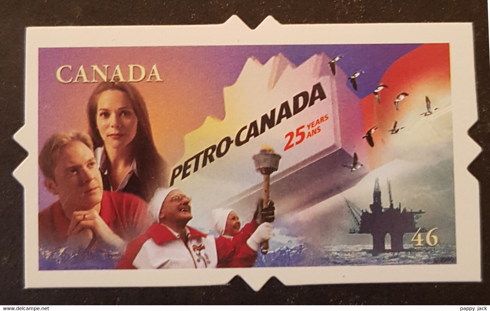 Canada 2000 Inverted Die Cut Error Variety Scott #1867b Petro Canada Stamp MNH - Varietà & Curiosità